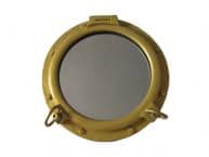 Gold Finish Porthole Mirror 20