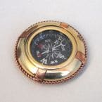 Solid Brass Black-Faced Life Ring Compass 3