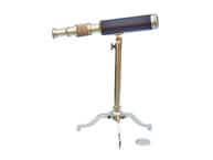 Floor Standing Brass Telescope on Stand 17 - Leather