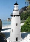 Old Saybrook Stucco Electric Lawn Lighthouse 48