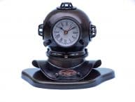 Iron Divers Helmet Clock on Wood Base 8