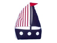 Blue with Red Stripe Sailboat Door Stopper 10
