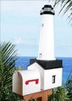 Fenwick-Cape Cod Solar Powered Stucco Lighthouse Mailbox 36