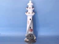 Wooden Whitewash Shell with Net Lighthouse 21