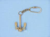 Brass Navy Stockless Anchor Key Chain 5