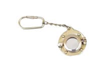 Solid Brass Porthole Mirror Key Chain 5