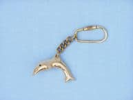 Solid Brass Dolphin Key Chain 4