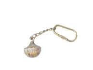 Solid Brass Seashell Keyring 5