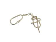 Solid Brass Sheet Band Knot Key Chain 5