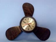 Bronze Colored Aluminum Ships Propeller Wall Clock 12