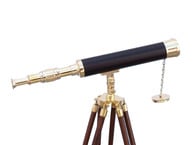 Floor Standing Brass-Leather Harbor Master Telescope 42