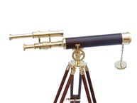 Floor Standing Brass-Leather Griffith Astro Telescope 44
