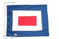 Letter W Cloth Nautical Alphabet Flag - 20" picture