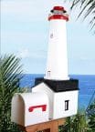 Marblehead Solar Powered Stucco Lighthouse Mailbox 36