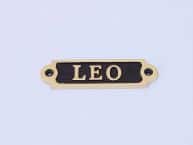Solid Brass-Black Leo Sign 4