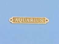 Solid Brass Aquarius Sign 5