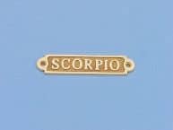 Solid Brass Scorpio Sign 4