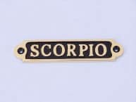 Solid Brass-Black Scorpio Sign 4