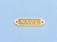 Solid Brass Navy Sign 3