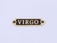Solid Brass-Black Virgo Sign 4