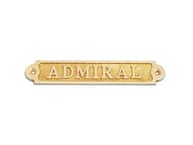 Solid Brass Admiral Sign 5