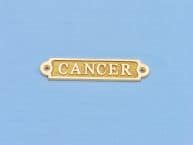 Solid Brass Cancer Sign 5