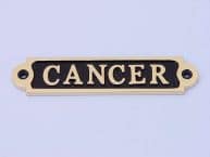 Solid Brass-Black Cancer Sign 5