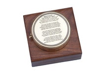 Brass Robert Frost Poem Compass 4