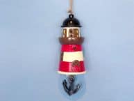 Ceramic Red Lighthouse Tower Bell 8