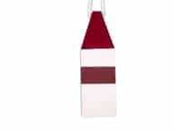 Wooden Dark Red Maryland Crab Trap Buoy 8