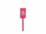 Wooden Red Number 8 Squared Buoy 15