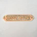 Brass Poop Deck Sign 6