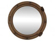 Aluminum Battleship Grey Porthole Mirror 15