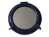 Navy Blue Porthole Mirror 20