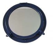 Navy Blue Porthole Mirror 24