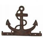 Rustic Iron Anchor with Rope Key Rack 10