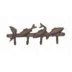 Rustic Iron Four Fish Key Rack 14