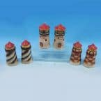 Porcelain Lighthouse Set of Three Salt and Pepper Shaker 4