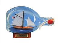 America Sailboat in a Bottle 7