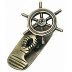Antique Brass Ship Wheel Paper Clip 5
