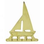 Solid Brass Sailboat Key Rack 7