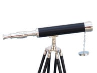 Floor Standing Chrome-Black Harbor Master Telescope 42