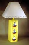 Three Sailboat Electric Lamp 32