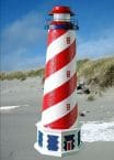American Stucco Solar Landscape Lighthouse w-Base 28