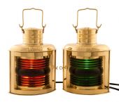 Brass Port and Starboard Electric Lantern 12