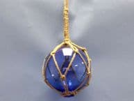 Blue Nautical Glass Float in Rope 6
