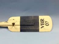 Wood Wall Oar w-Hooks Blue 44