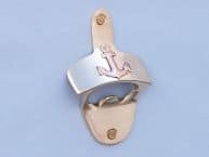 Solid Brass Wall Mounted Anchor Bottle Opener 3