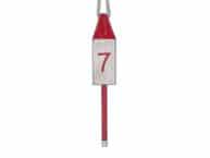Wooden Vintage Red Number 7 Squared Buoy 15