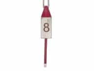 Wooden Vintage Dark Red Number 8 Squared Buoy 15